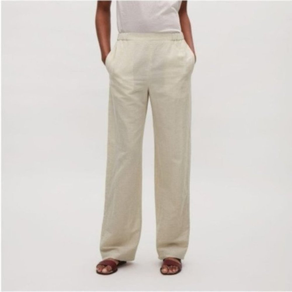 COS linen trousers - beige/tan